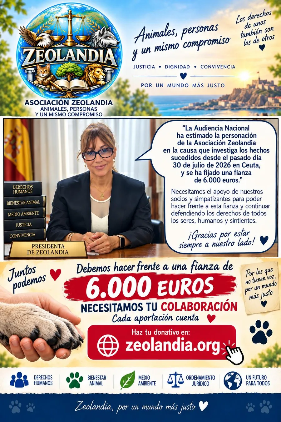 Comunicado de La Junta Sintiente apoyando la personación de Zeolandia ante la Audiencia Nacional (página 2)